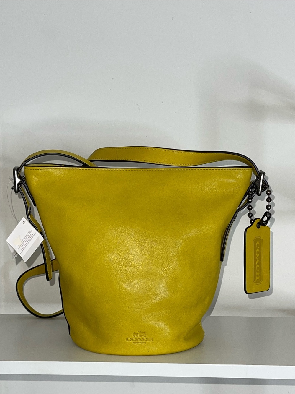 Coach Mini Duffle Yellow Bleeker Tote Handbag